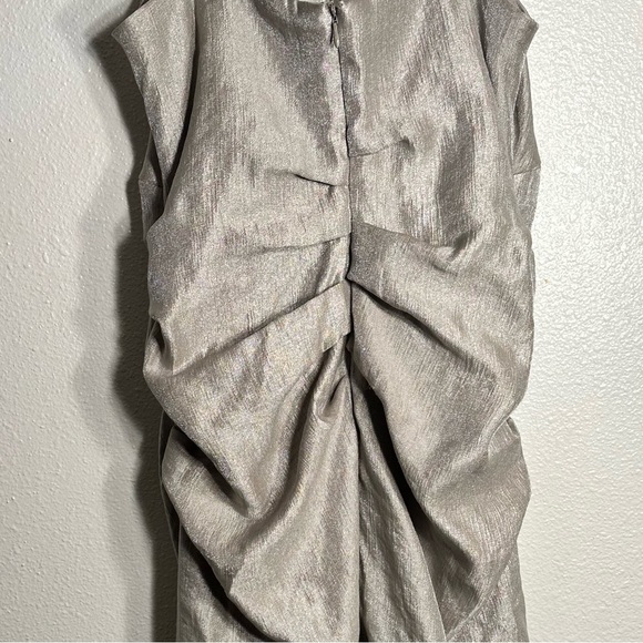 Fancy suzi chin by maggie boutique size 10 scrunch metallic party dress - Picture 5 of 11